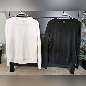 Calia Women's black and white long sleeve lightweight pullover - Small